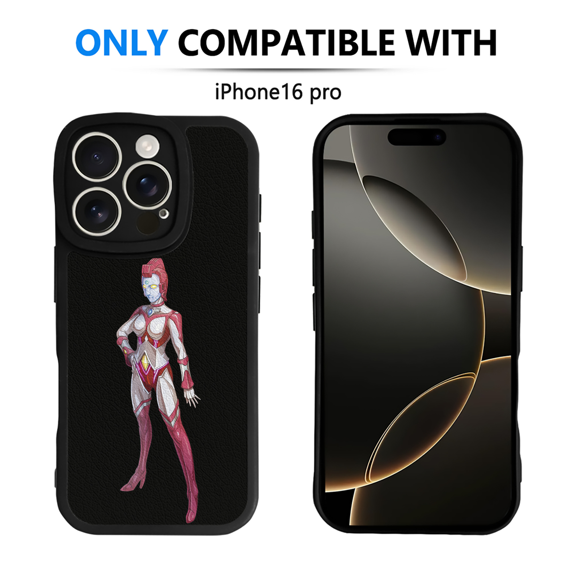 （画像用） ウルトラマン Ultraman 【iPhone 16シリーズ対応】シリコンスマホケース（レザー調） 材質：シリコン